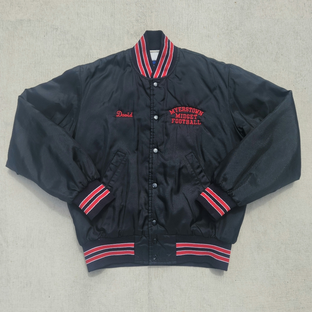 Vintage Myerstown Midget Football Holloway Satin Jacket - David's Full-Snap
